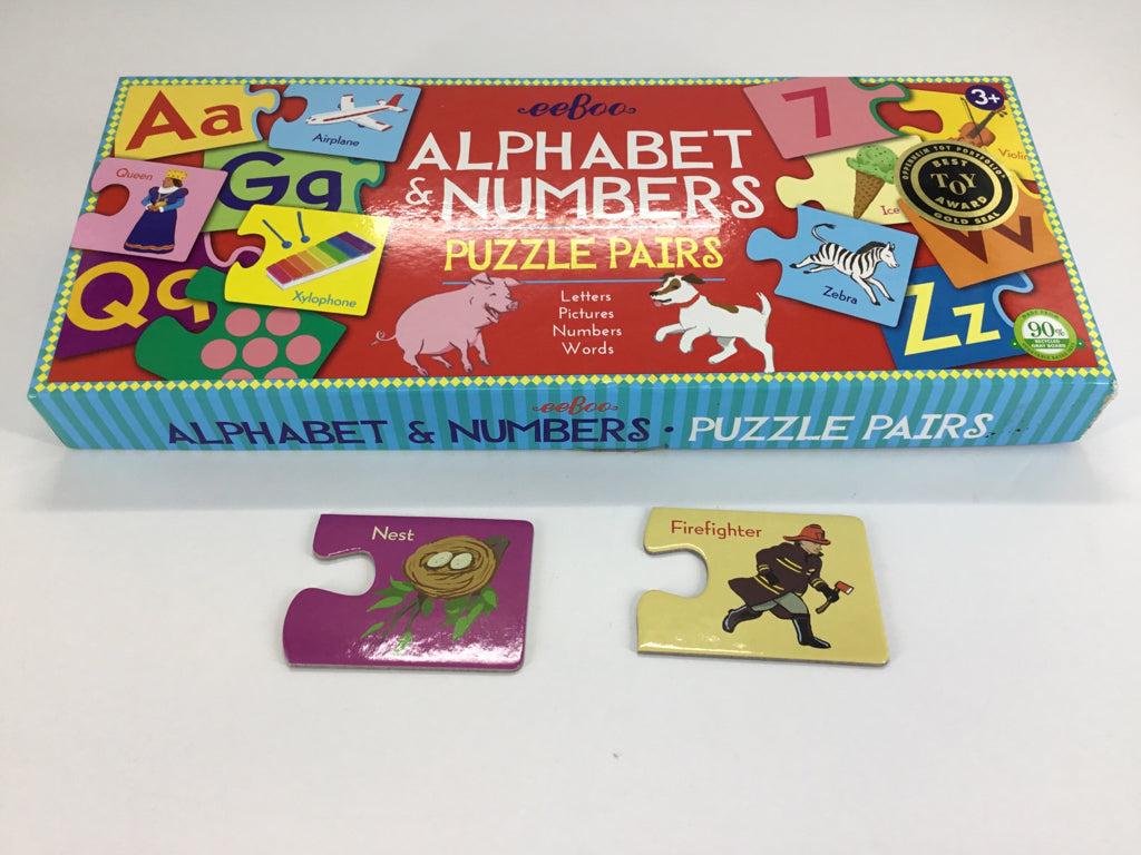eeBoo Alphabet & Numbers Puzzle Pairs