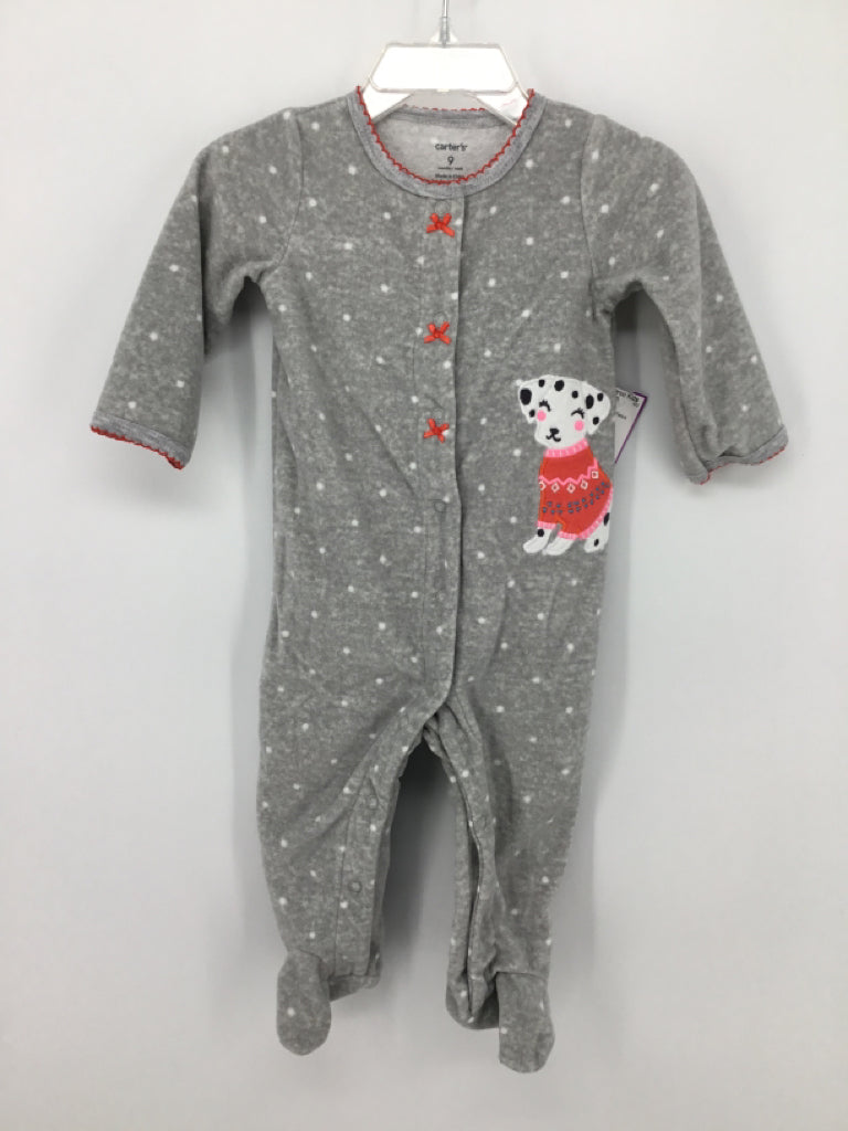 Carter's Child Size 9 Months Gray Sleepers