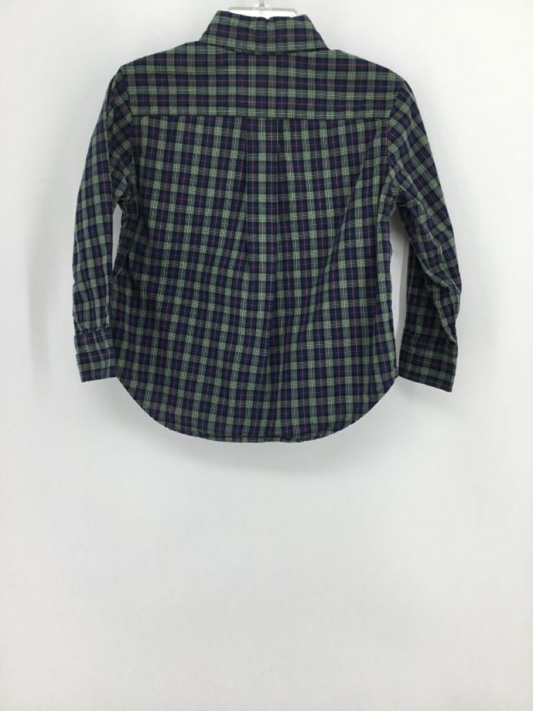 Ralph Lauren Child Size 2 Green Plaid Shirt - boys