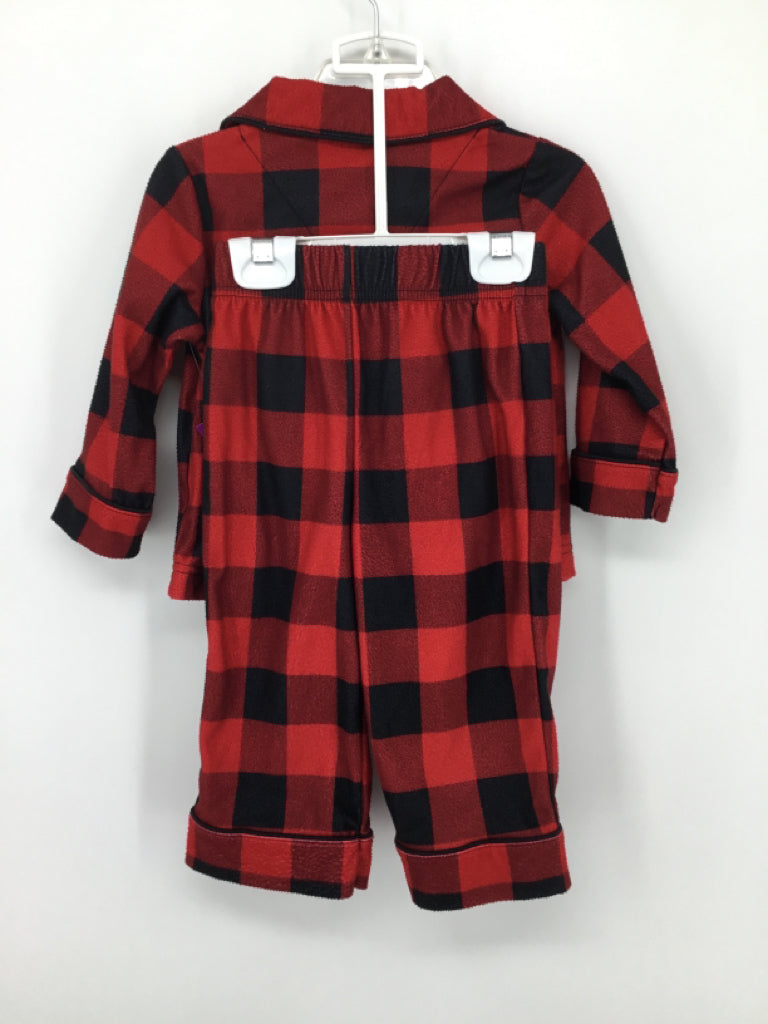 Wonder Shop Child Size 12 Months Red Christmas Pajamas - boys