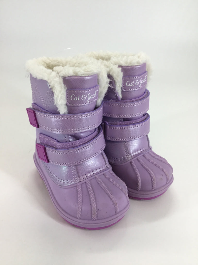 Cat & Jack Child Size 6 Toddler Purple Rain/Snow Boots
