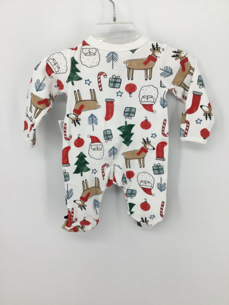 Just One You Made by Carters Child Size Newborn White Christmas Sleeper