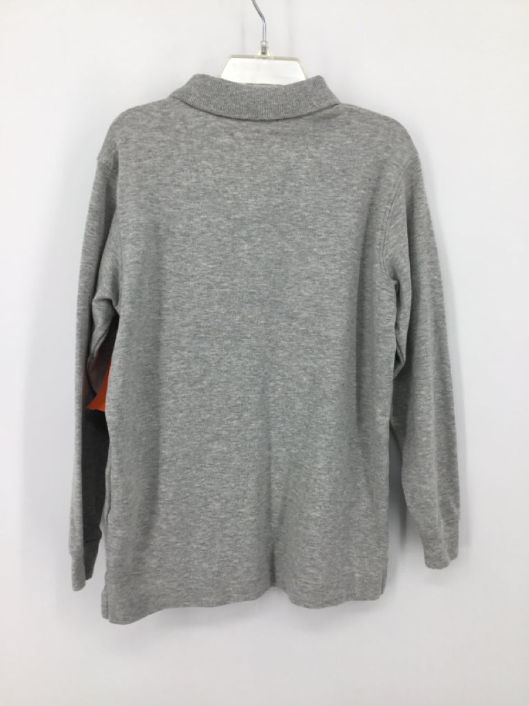 Lands' End Child Size 7 Gray Solid Shirt - boys