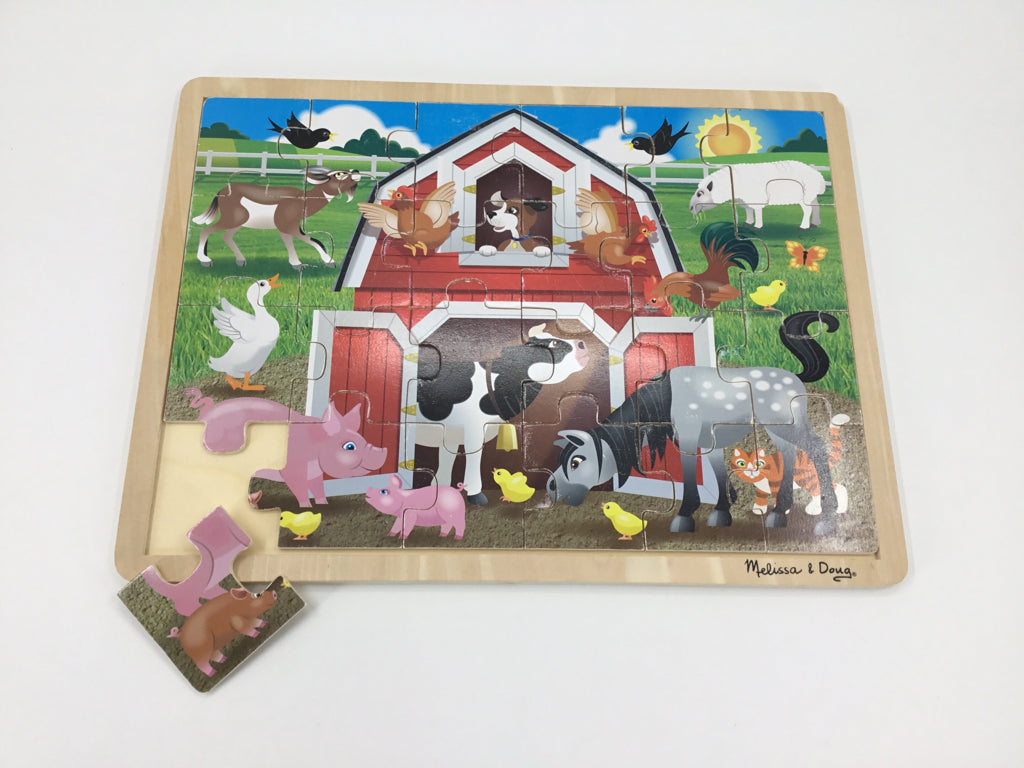 Melissa & Doug Wooden Jigsaw Puzzle - Barnyard