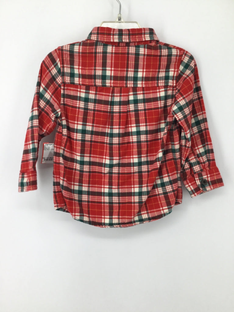 Cat & Jack Child Size 18 Months Red Plaid Shirt - boys