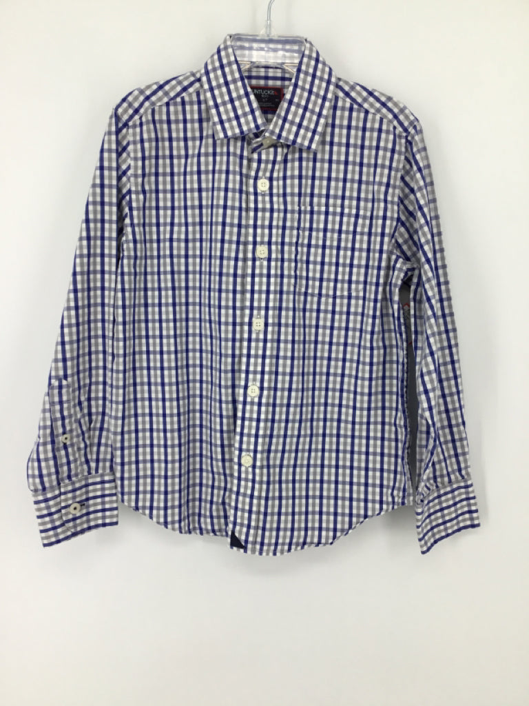 Untuck It Child Size 6 Blue Checkered Shirt - boys