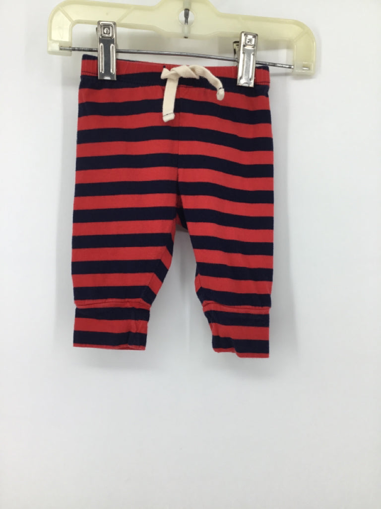 Baby Gap Child Size 0-3 Months Red Stripe Pants - boys