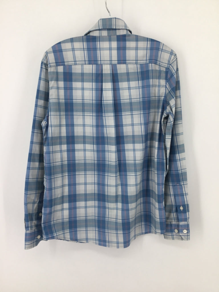 Southern Tide Child Size 12 Blue Plaid Shirt - boys