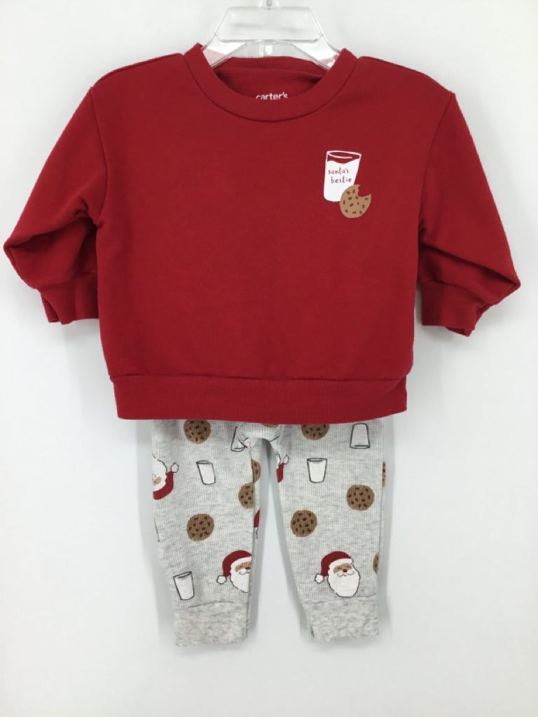 Child of Mine Child Size 6-9 Months Red Christmas Outfit