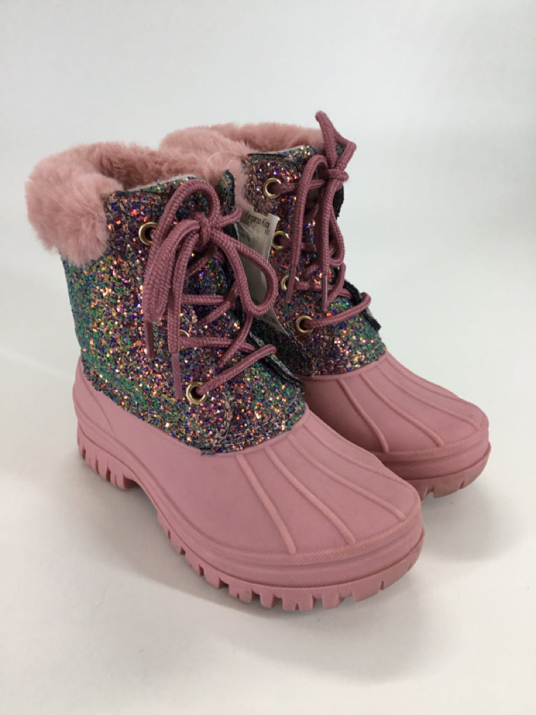 London Fog Child Size 12 Pink Rain/Snow Boots