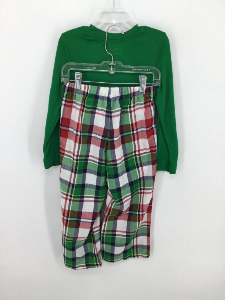 Jammies For Your Families Child Size 4 Green Christmas Pajamas