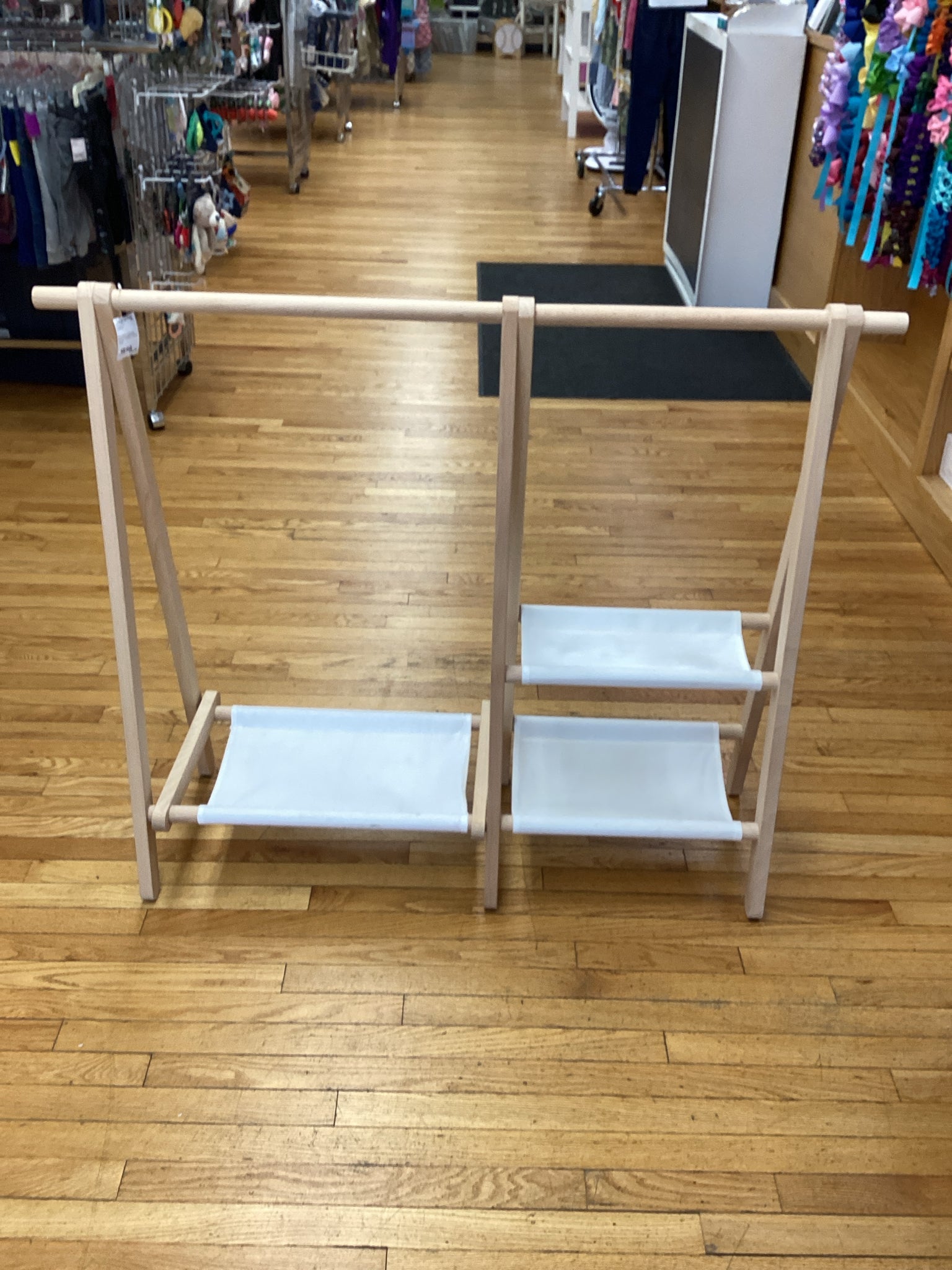 Montessori Natural Wood Toddler Clothes Rack