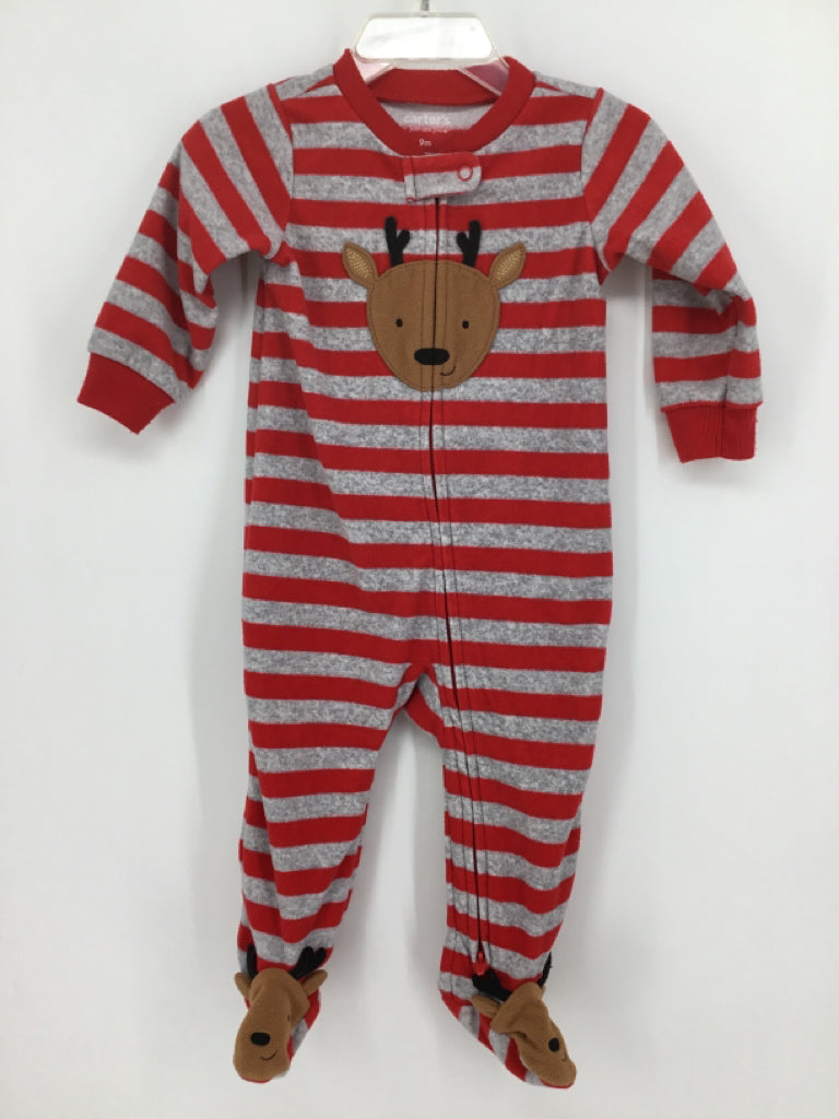 Just One You Made by Carters Child Size 9 Months Red Christmas Sleeper