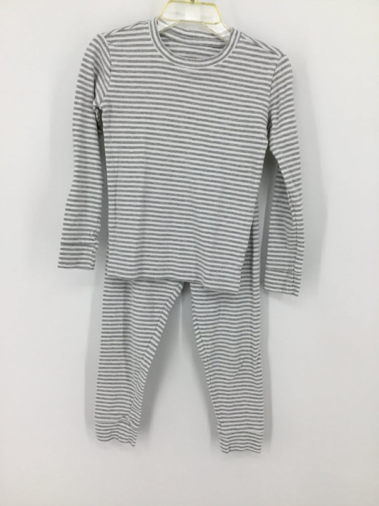 primary Child Size 4 Gray Stripe Pajamas - boys