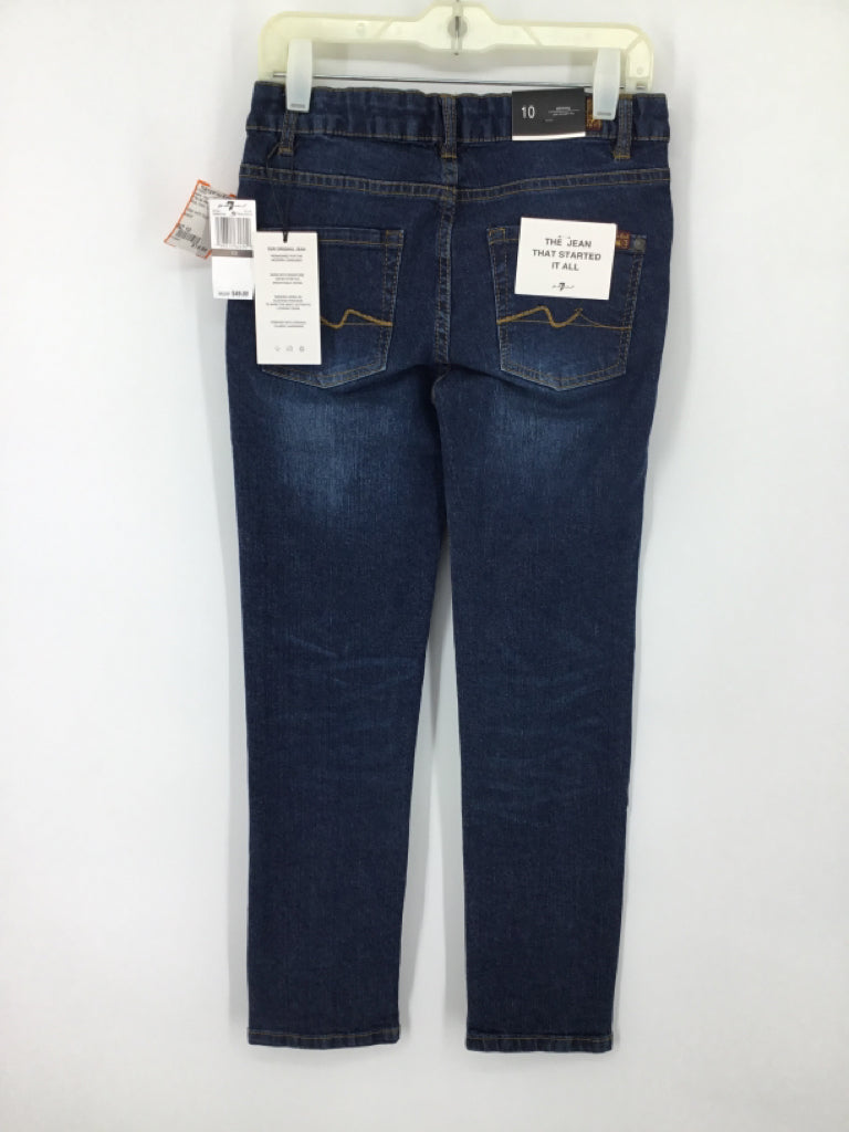 7 for all Mankind Child Size 10 Blue Solid Jeans - boys