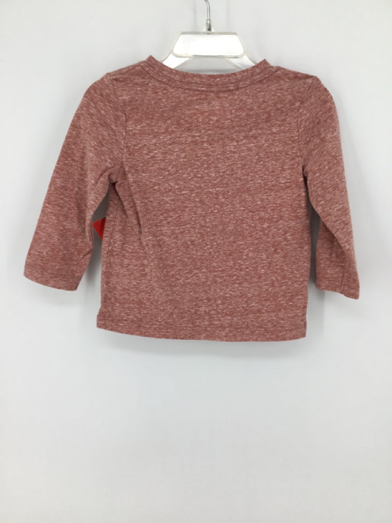 Cat & Jack Child Size 12 Months Red Marbled T-shirt - boys