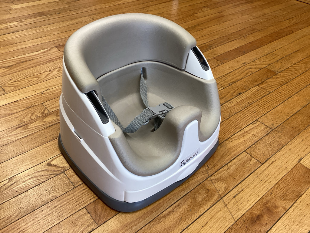 Ingenuity Baby Base 2-in-1 Booster Feeding and Floor Seat with Self-Storing Tray