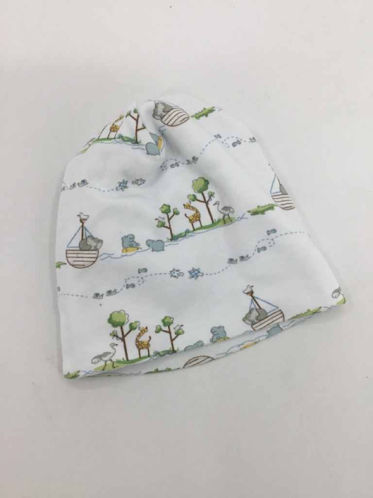 Kissy Kissy Child Size Preemie White Animal Print Hats - boys