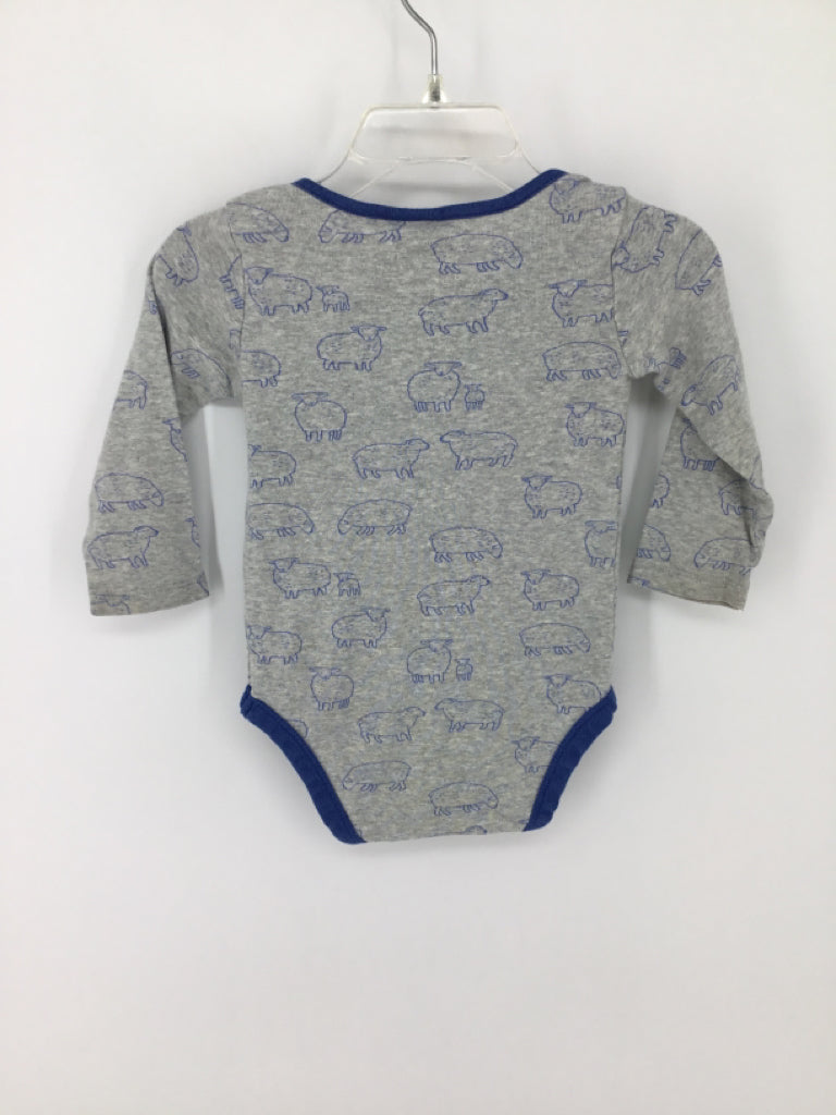 Baby Boden Child Size 6-12 Months Gray Onesie