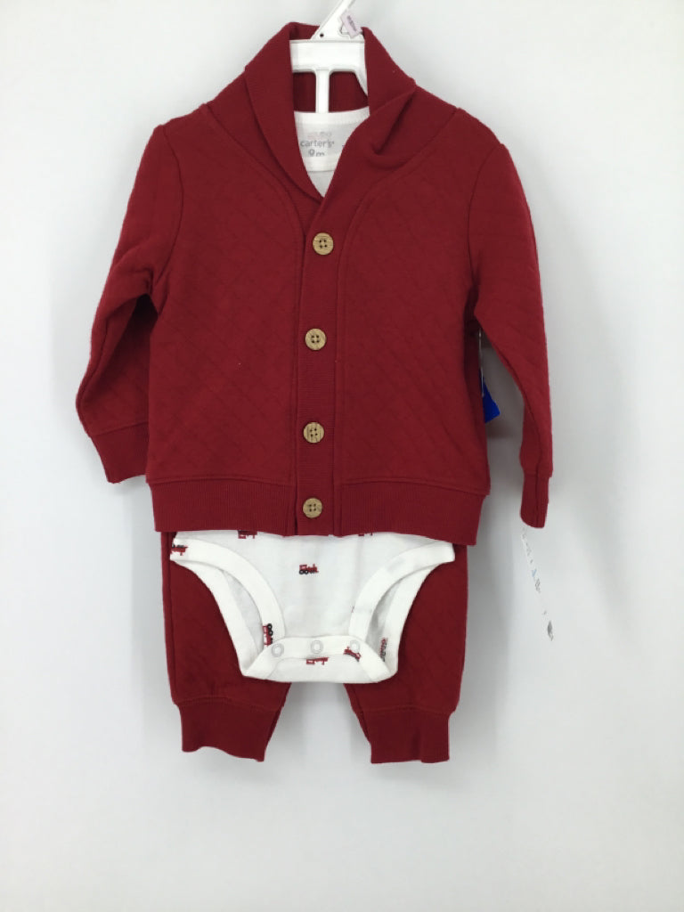 Carter's Child Size 9 Months Red Solid Outfit - boys