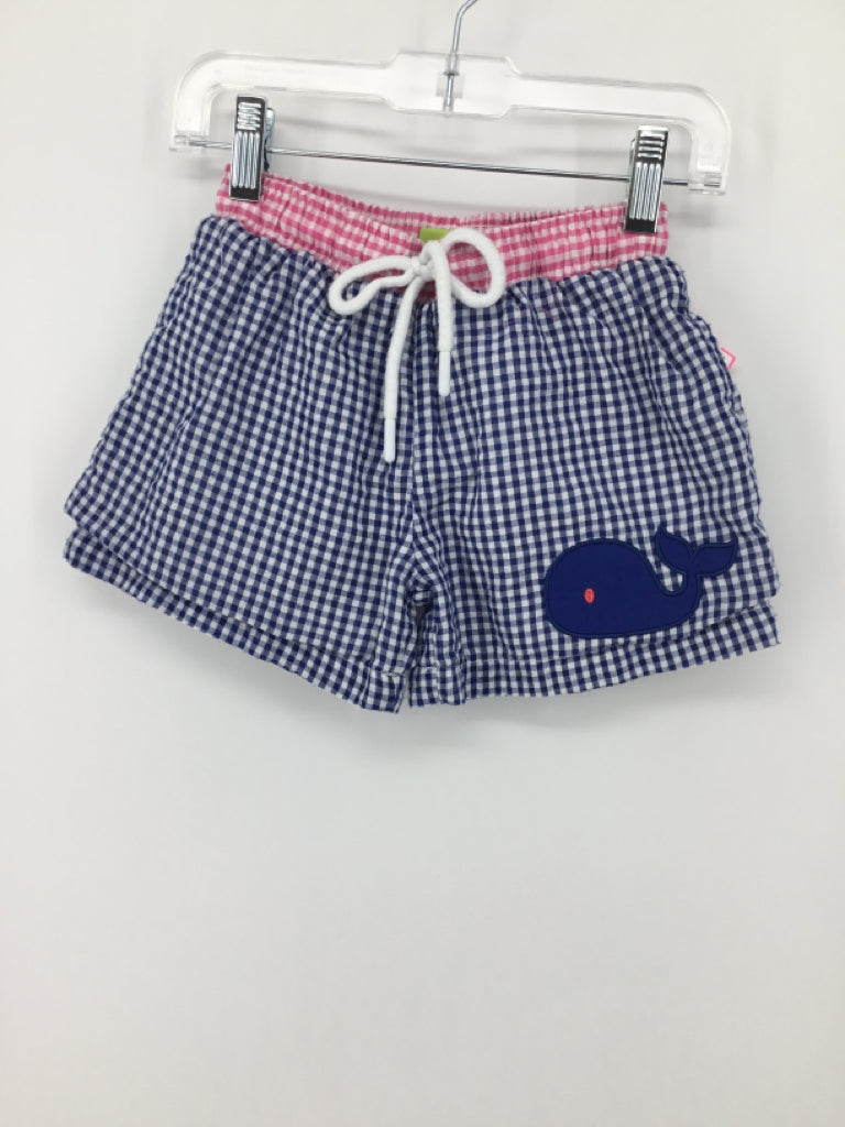 Classic Whimsey Child Size 6-12 Months Navy Gingham Swimwear - boys