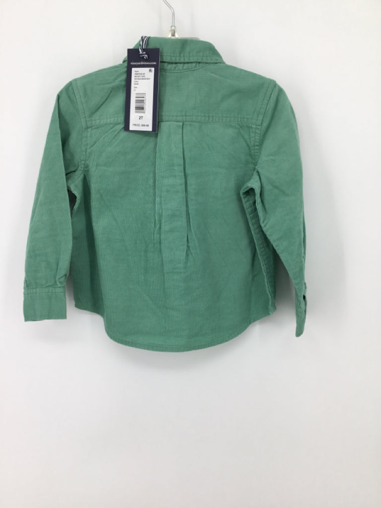 vineyard vines Child Size 2 Green Solid Shirt - boys