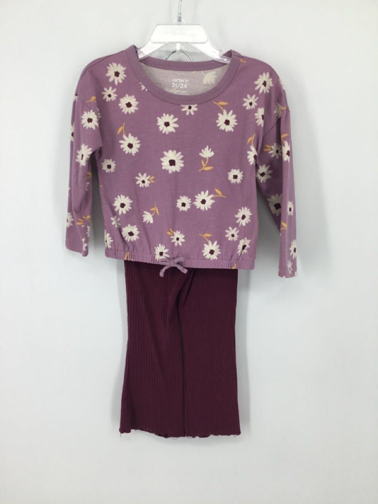 Carter's Child Size 2 Slim Purple Outfit - girls
