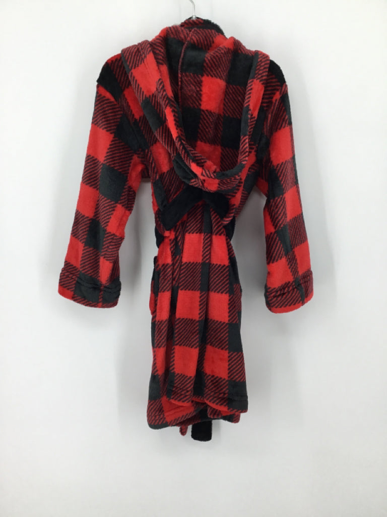 Cuddl Duds Child Size 4 Red Checkered Robe - boys