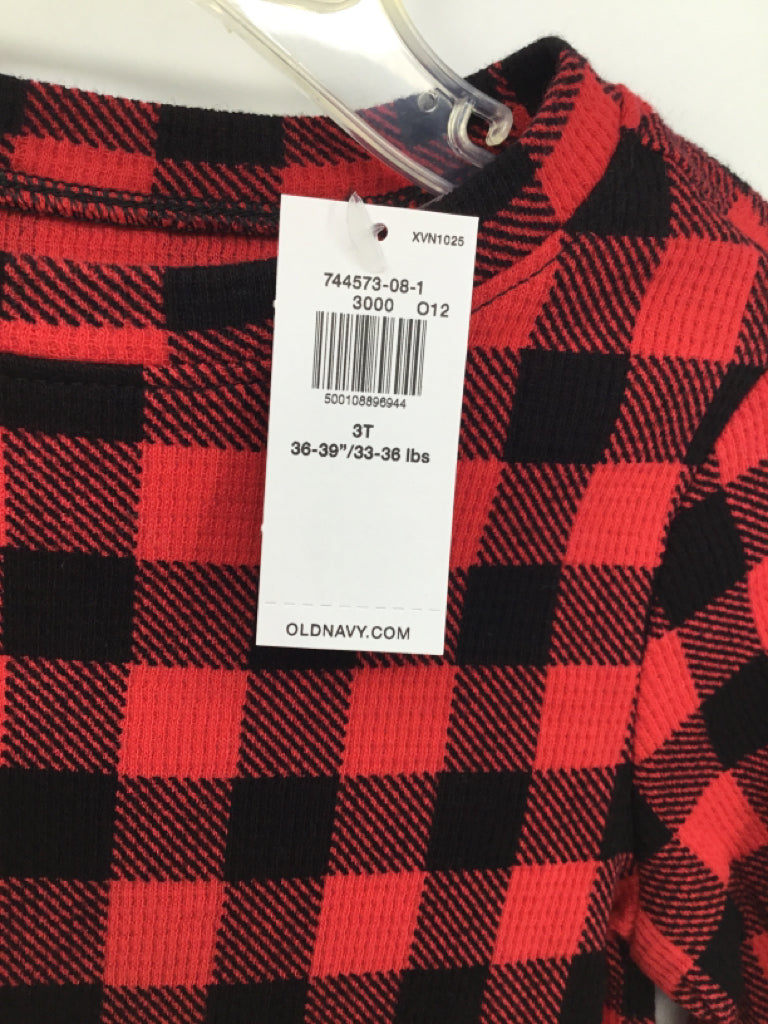 Old Navy Child Size 3 Red Checkered Shirt - boys