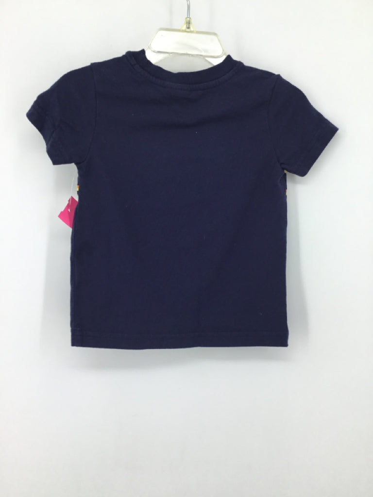 Janie and Jack Child Size 12-18 Months Navy Stripe T-shirt - boys