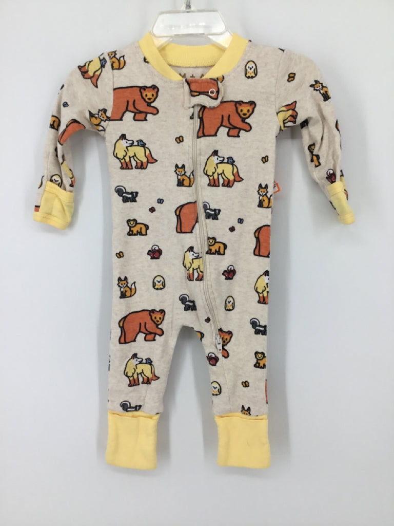 Monica + Andy Child Size 0-3 Months Yellow Print Pajamas - boys