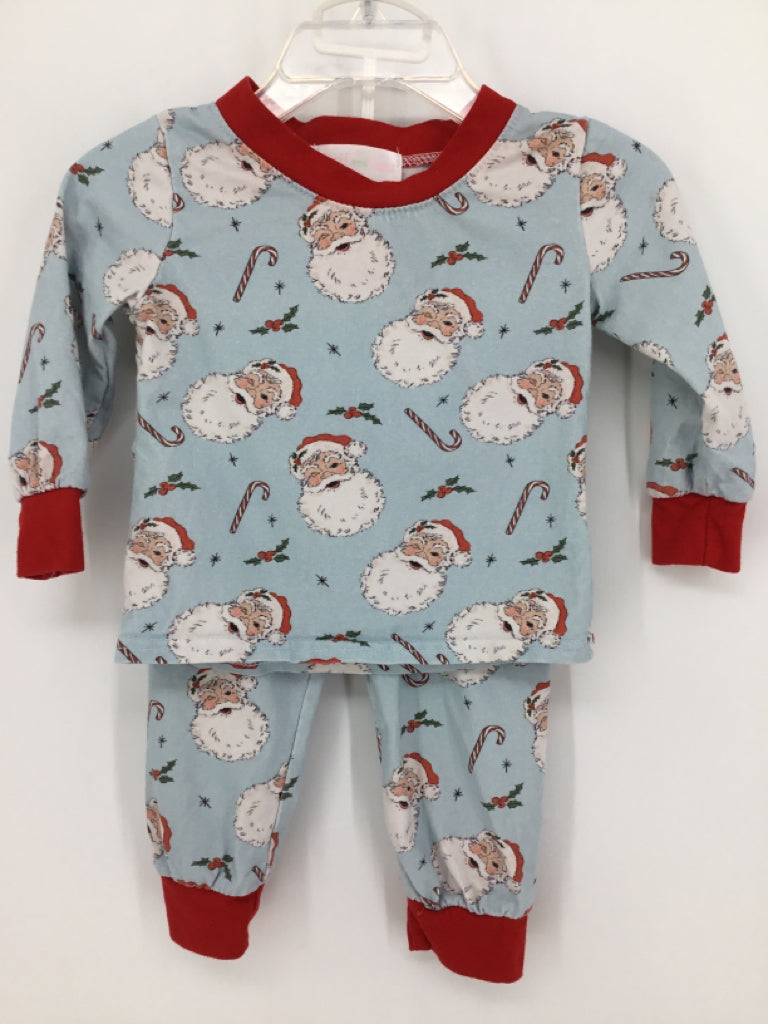 Cecil and Lou Child Size 6 Months Blue Christmas Pajamas