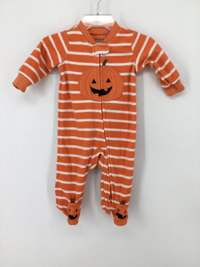 Just One You Made by Carters Child Size 3 Months Orange Halloween Sleeper