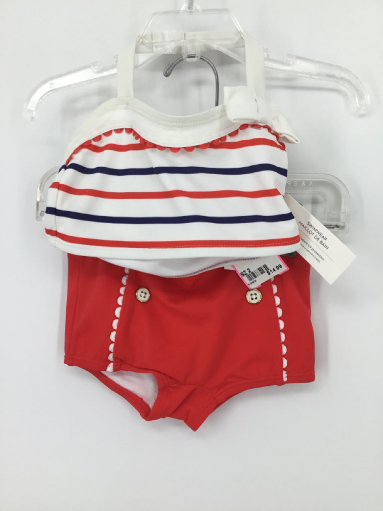 Janie and Jack Child Size 2 Red Swimwear - girls
