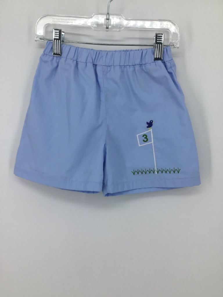 The Beaufort Bonnet Co Child Size 5 Blue Embroidered Shorts - boys