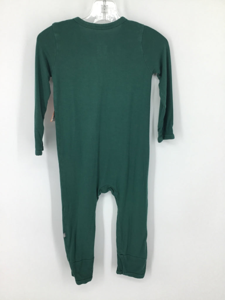 Kyte Child Size 18-24 Months Green Solid Pajamas - boys