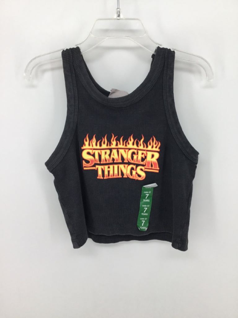 Zara + Stranger Things Child Size 7 Gray Tank top - girls