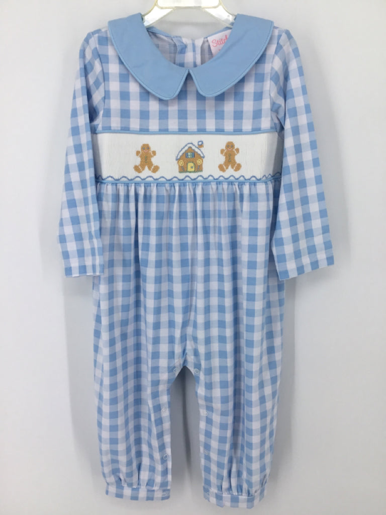 Stitchy Fish Child Size 3 Blue Christmas Outfit