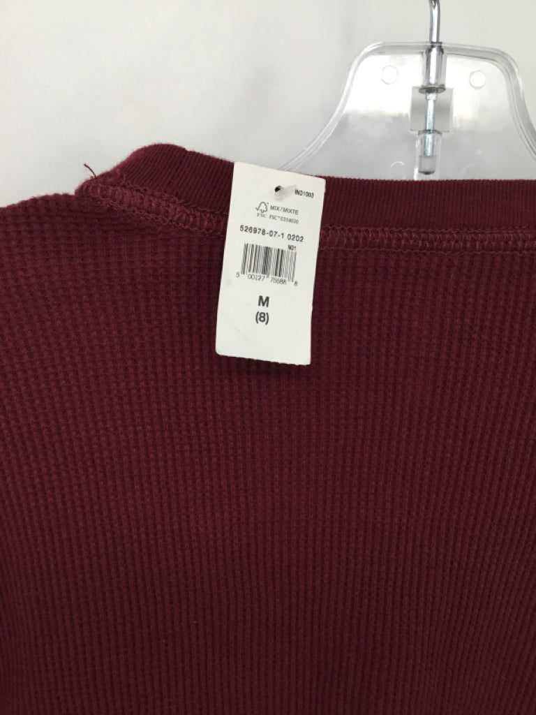 Gap Kids Child Size 8 Burgundy Solid Shirt - boys