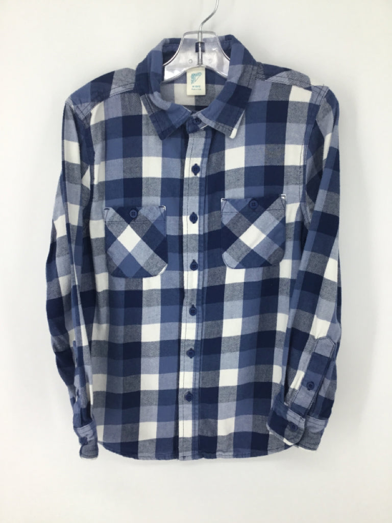 Thereabouts Child Size 10 Blue Checkered Shirt - boys