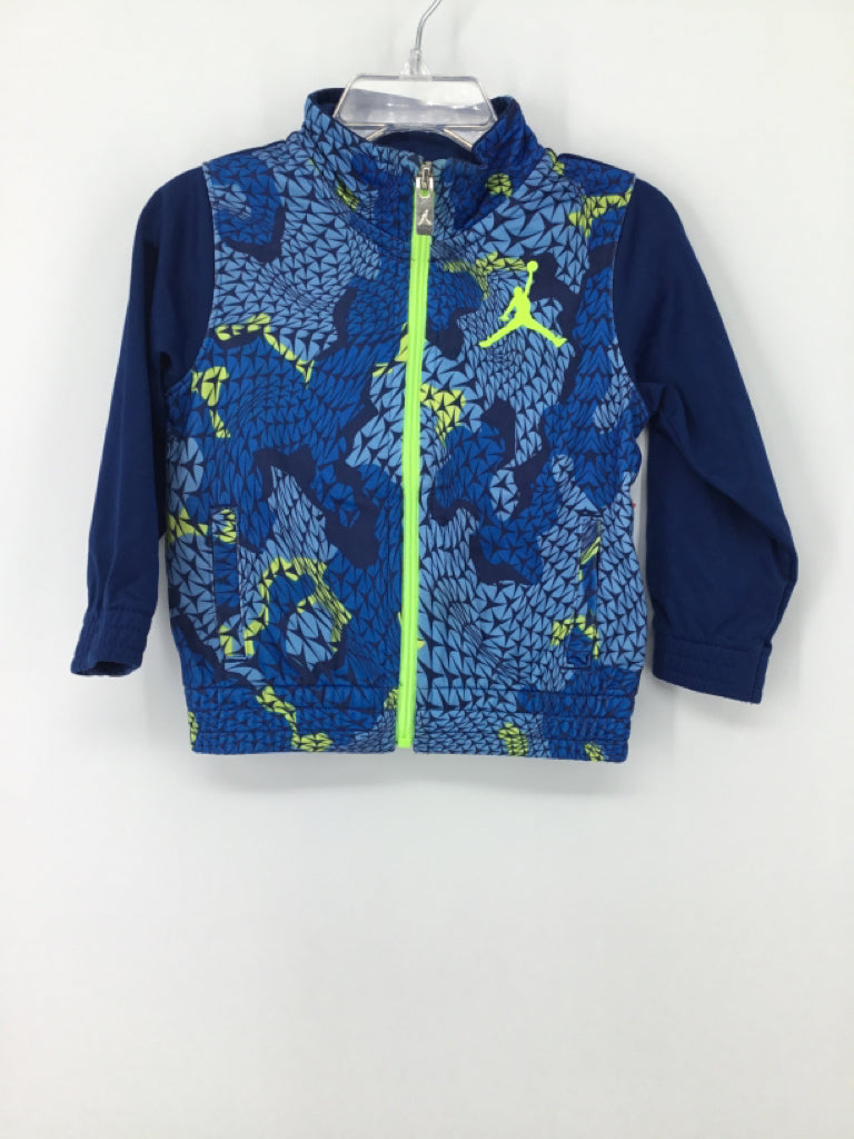 Nike Child Size 18 Months Blue Print Jacket - boys