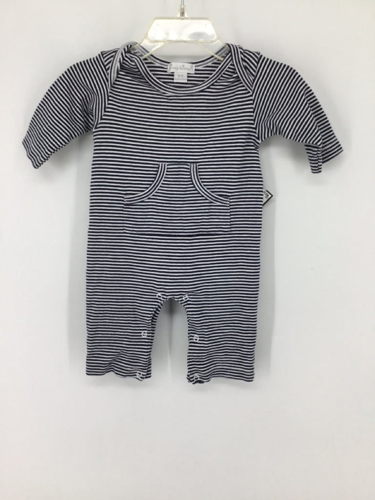 Kissy Kissy Child Size 0-3 Months Navy Stripe Outfit - boys