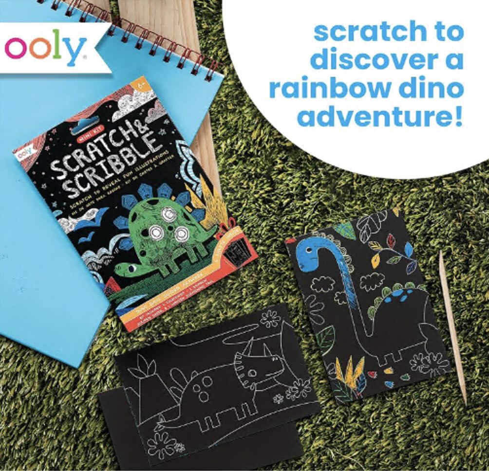 Ooly - Dino Days Scratch and Scribble Art Kits