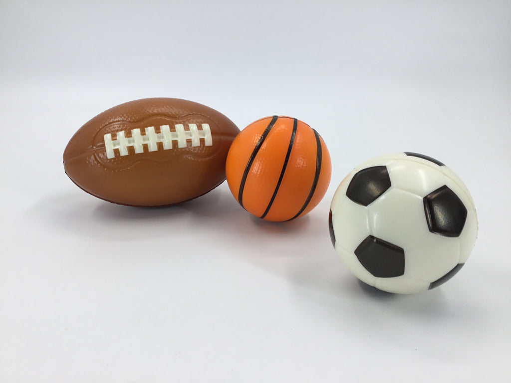 Soft Foam Sports Balls - set of 3
