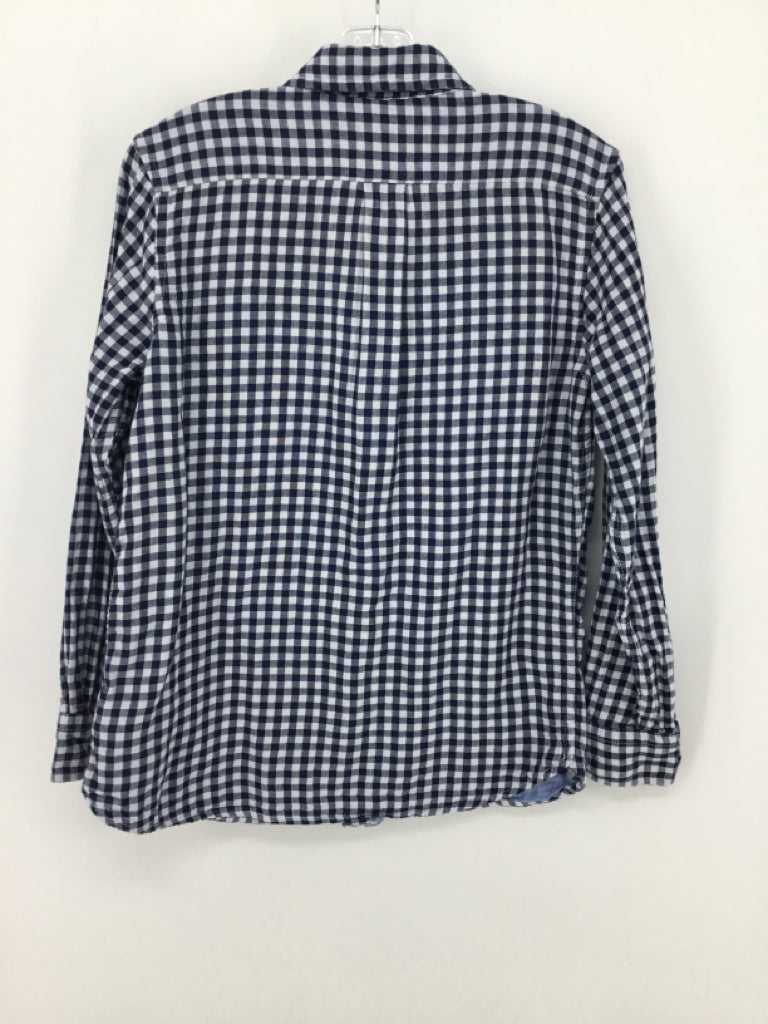 Gap Kids Child Size 10 Navy Gingham Shirt - boys