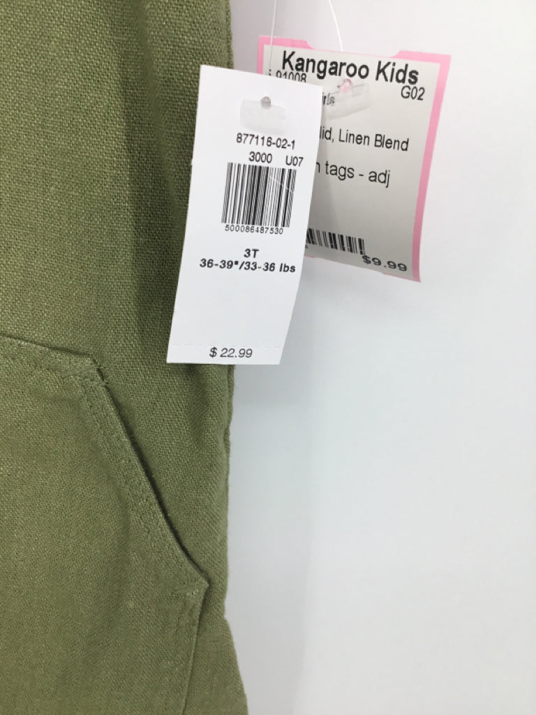 Old Navy Child Size 3 Green Overalls - girls