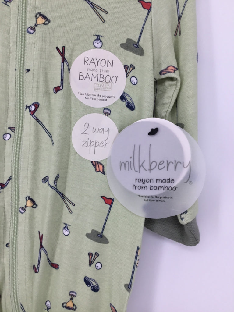 Milkberry Child Size 3-6 Months Green Sleepers