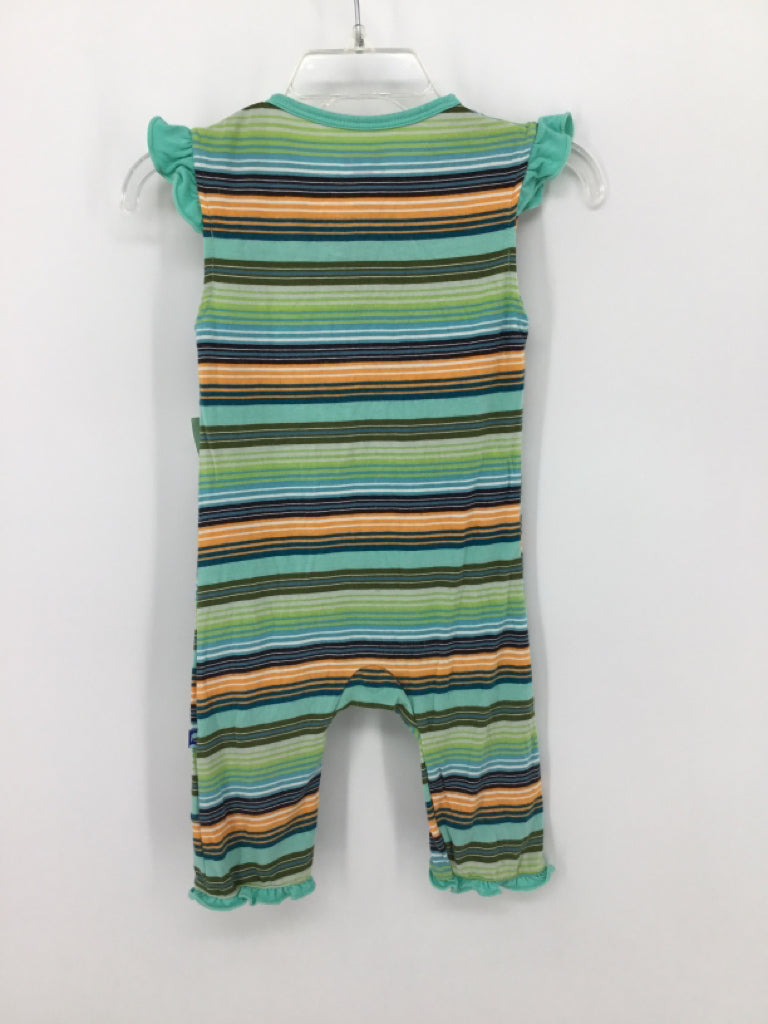 Kickee Pants Child Size 3-6 Months Green Outfit - girls