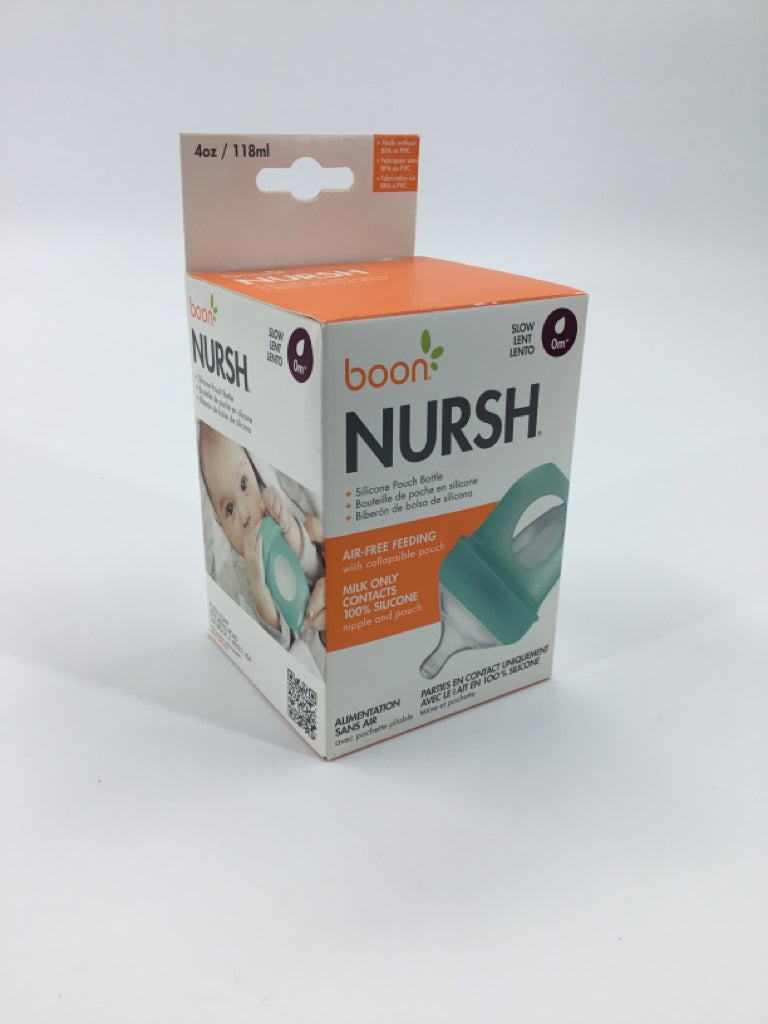 Boon Nursh 0m+ 4oz Silicone Pouch Bottle - New in box