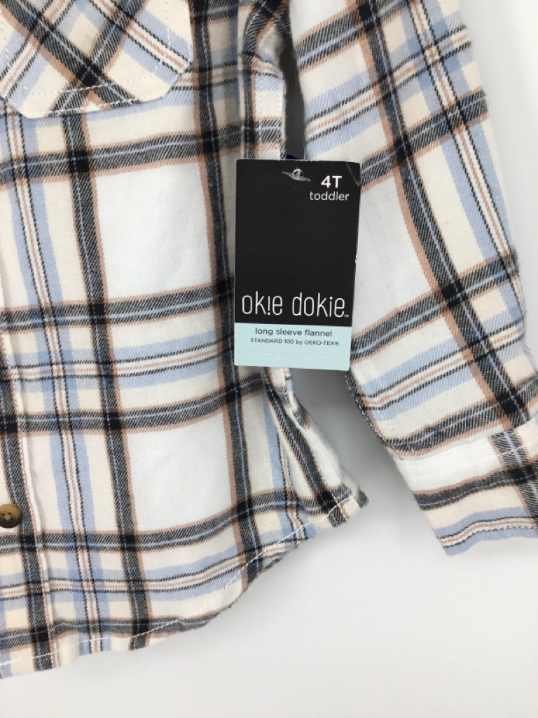 okie dokie Child Size 4 Multi-Color Plaid Shirt - boys